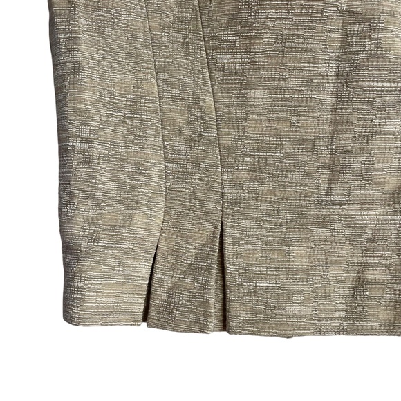 Elie Tahari Skirt Suit Set NEW S Short Puff Sleeve Notched Collar Linen Blend - Picture 11 of 16